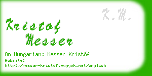kristof messer business card