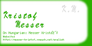 kristof messer business card